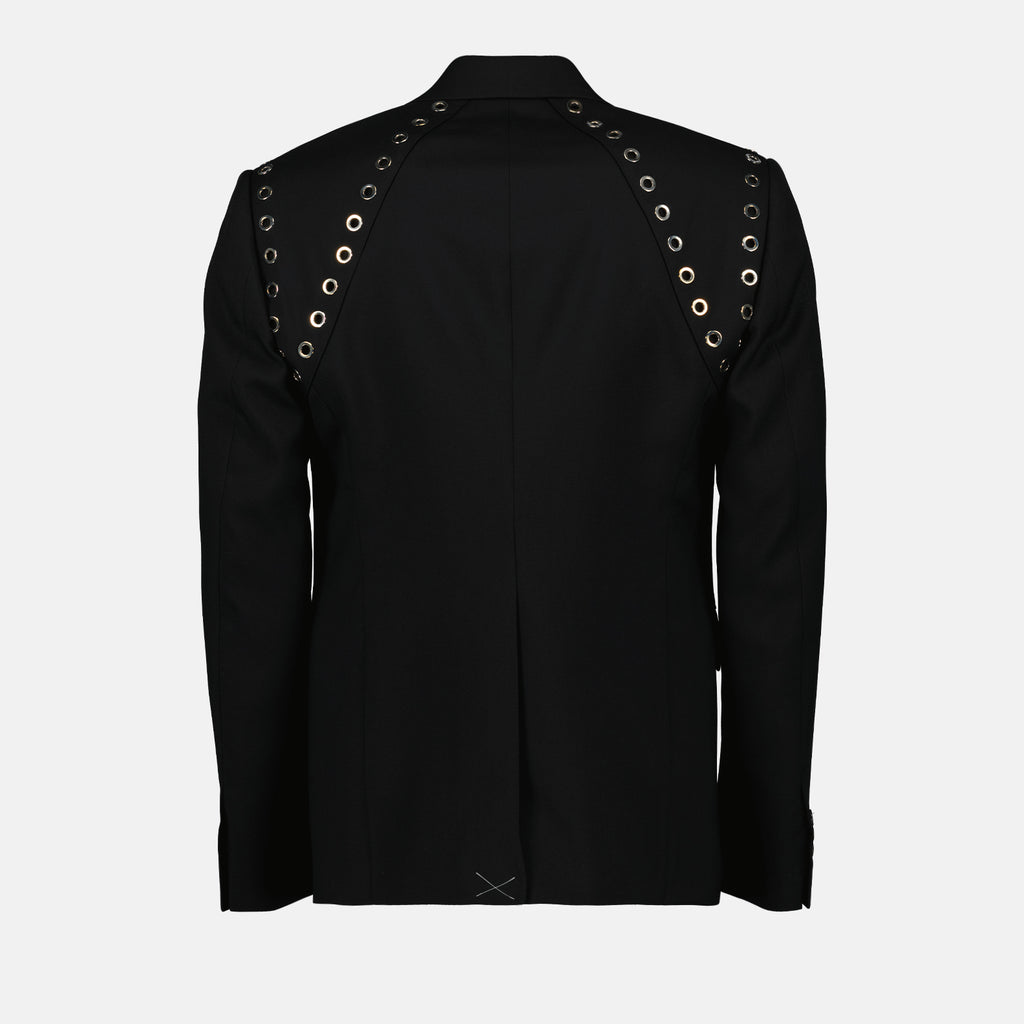 Vestes Veste blazer à oeillets Alexander McQueen Noir Homme