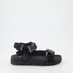 오픈 슈즈 Sandales en cuir Prada 검은색 Homme