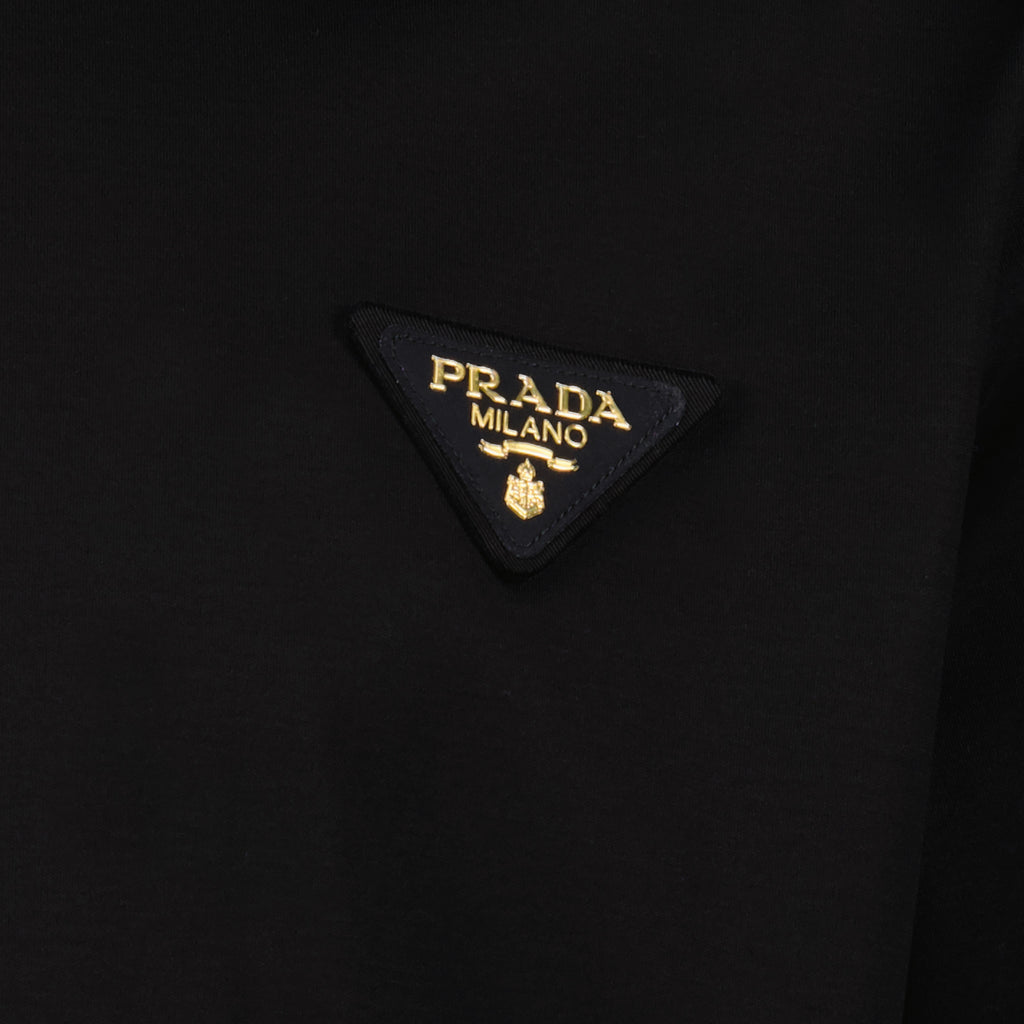 T-shirt T-shirt logo triangle Prada Nero Homme