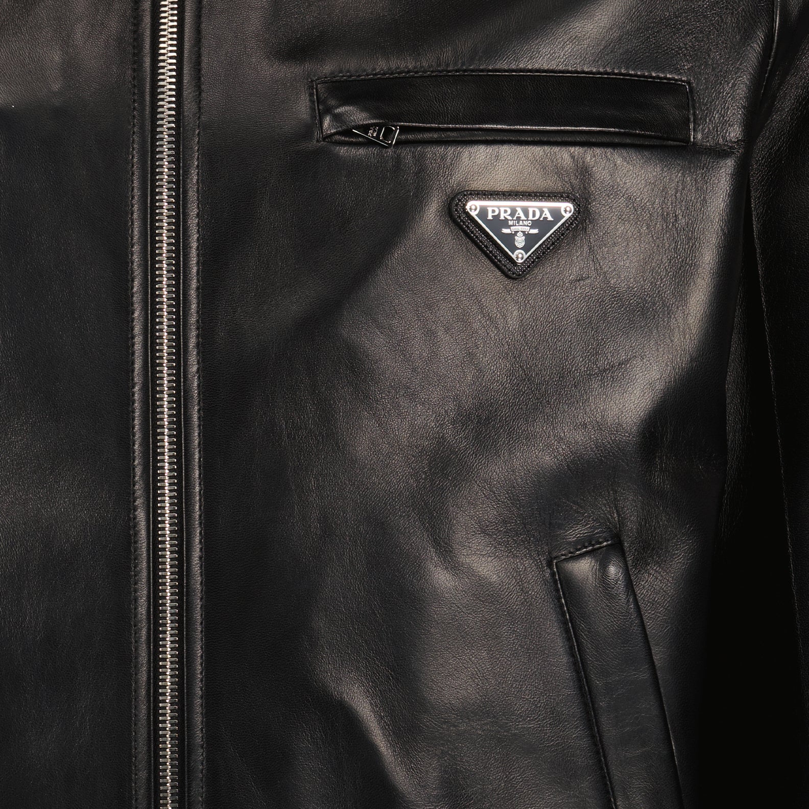 コート リバーシブルレザージャケット Prada 黒 男