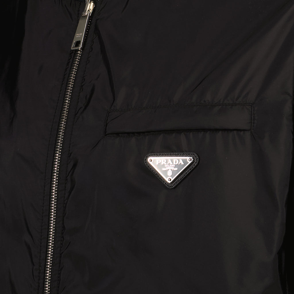 Casacos Blouson en cuir réversible Prada Preto Homme