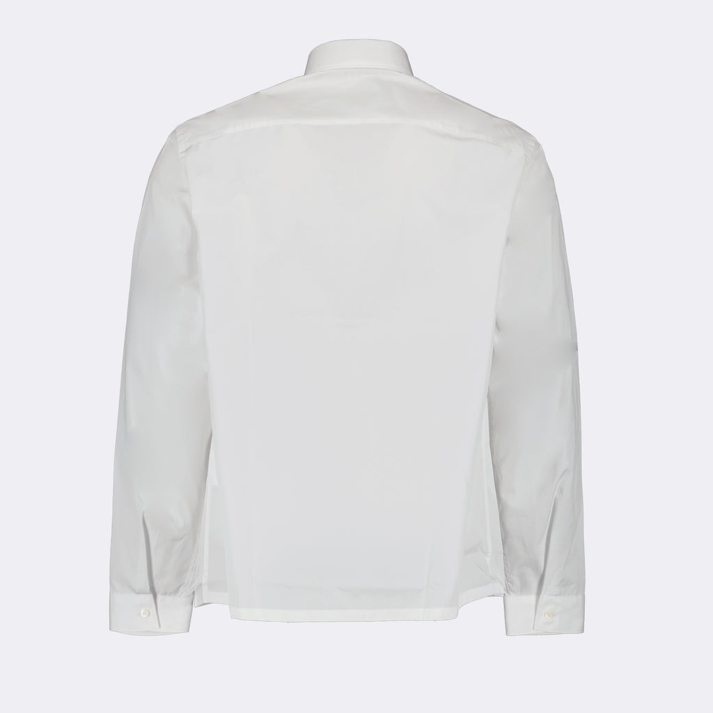 Camisas Chemise à logo triangle Prada Blanco Homme