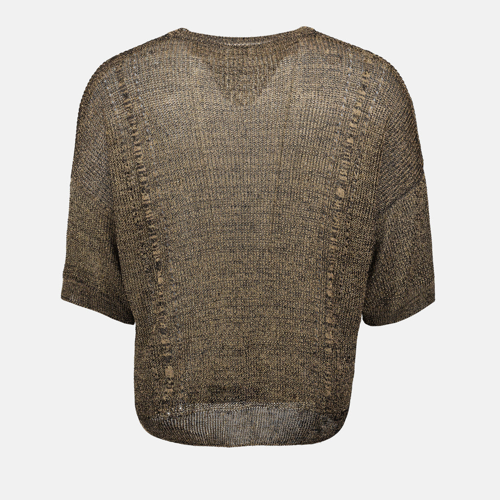 티셔츠 니트 티셔츠 Saint Laurent 갈색 Homme