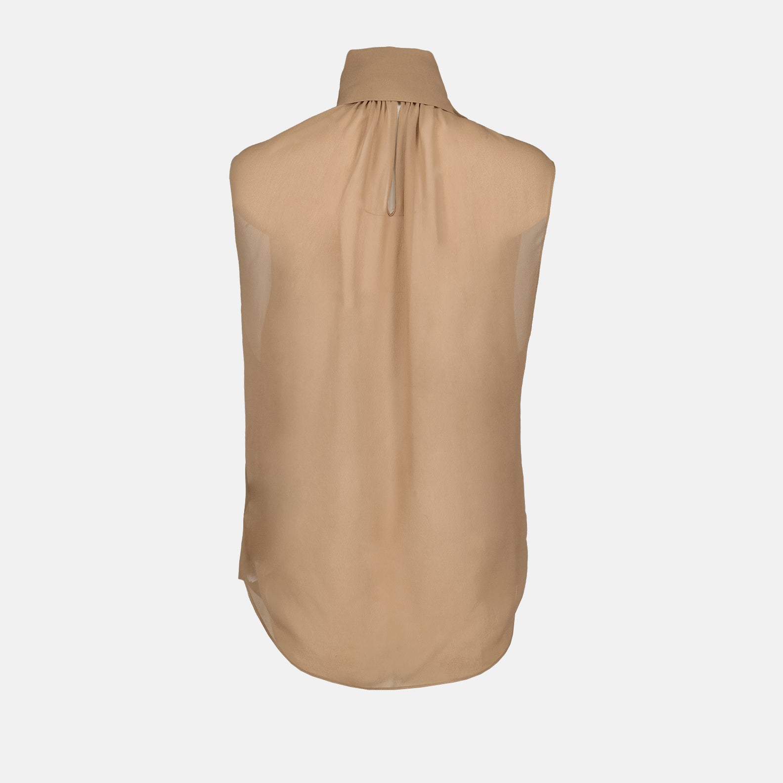 Tops Blouse à col Lavallière Saint Laurent Marrón Femme