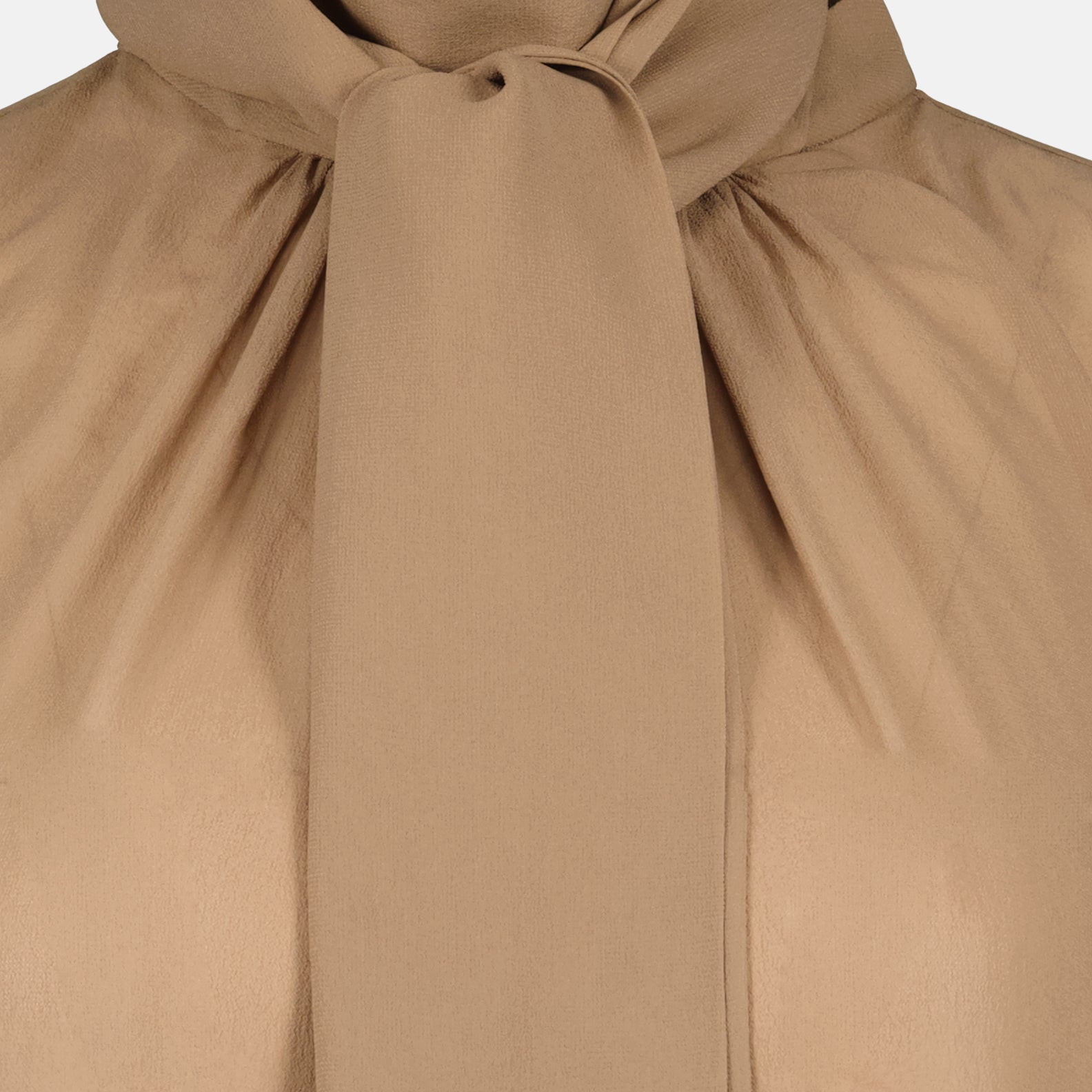 Tops Blouse à col Lavallière Saint Laurent Marrón Femme