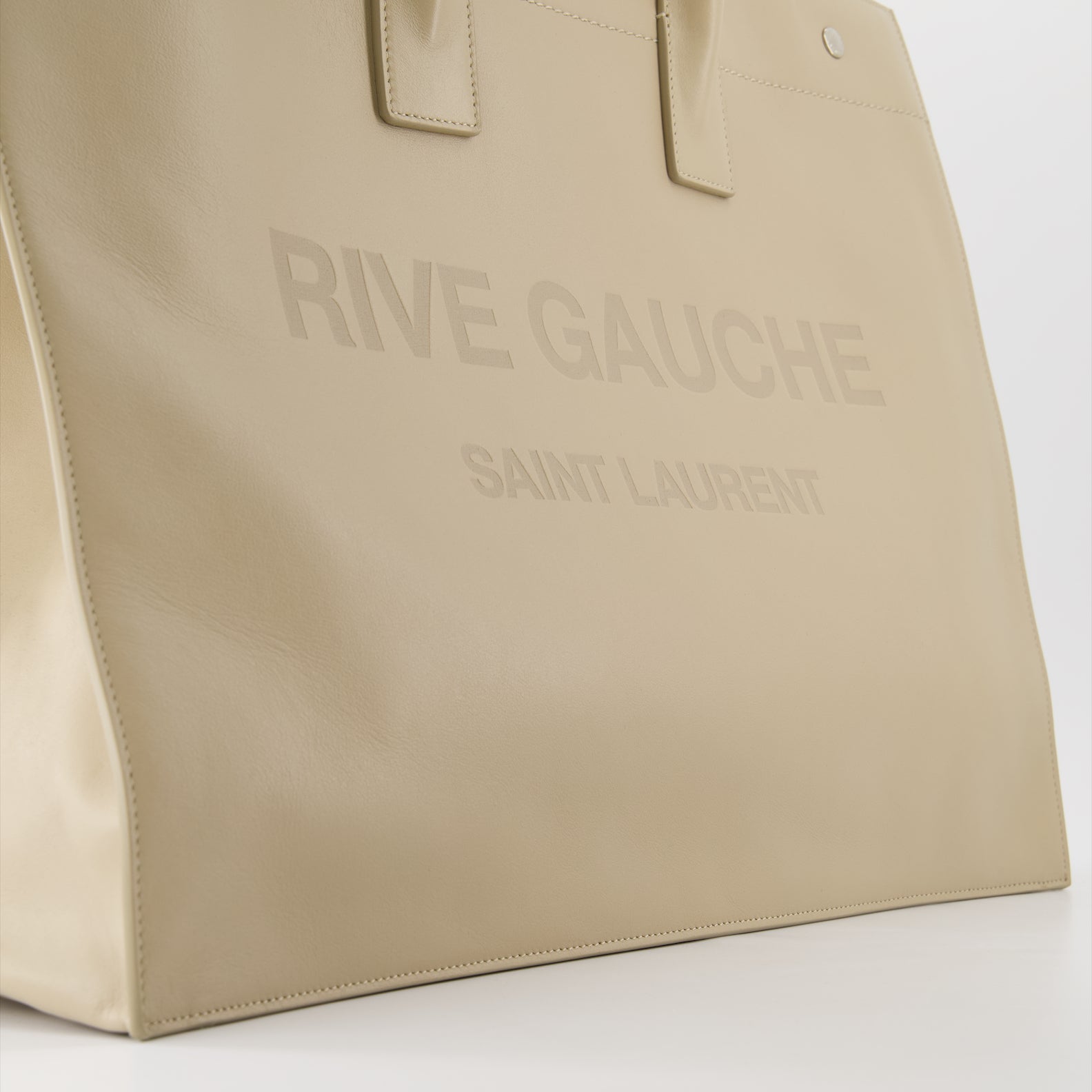 Tote bags Sac cabas Rive Gauche Saint Laurent Beige Homme