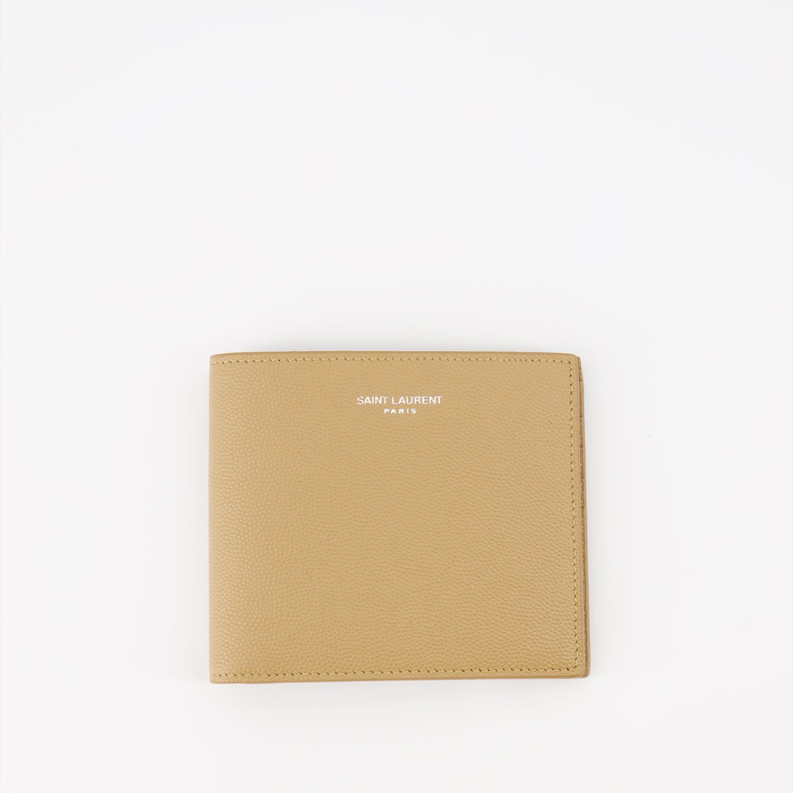 Small leather goods Flap wallet Saint Laurent Beige Man