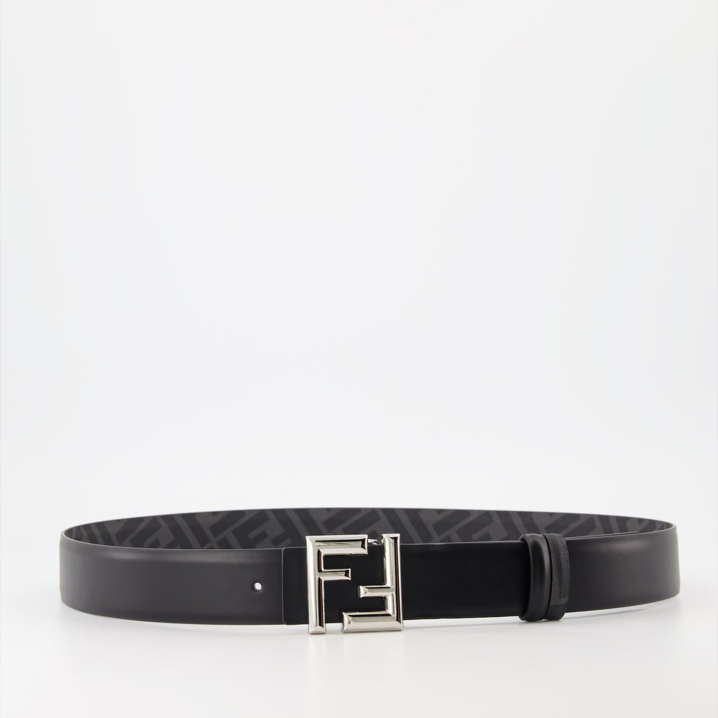 Cintos Ceinture FF Rounded Fendi Preto Homme