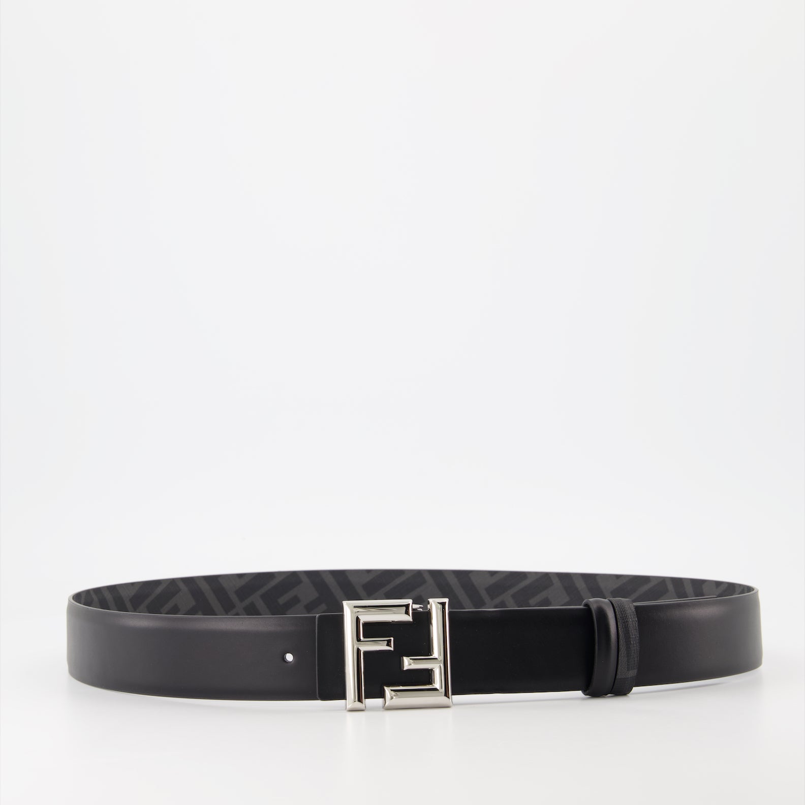 Cintos Ceinture FF Rounded Fendi Preto Homme