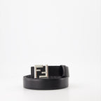 Cintos Ceinture FF Rounded Fendi Preto Homme