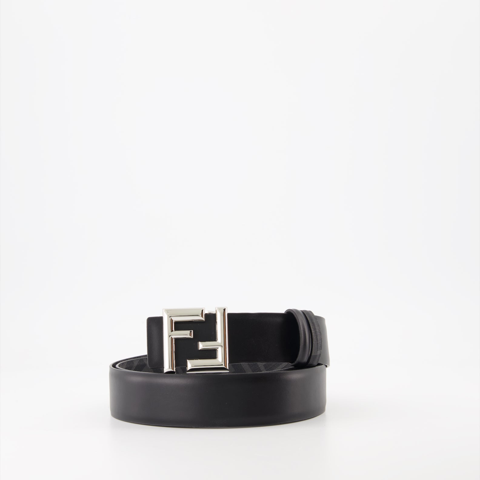 Cintos Ceinture FF Rounded Fendi Preto Homme
