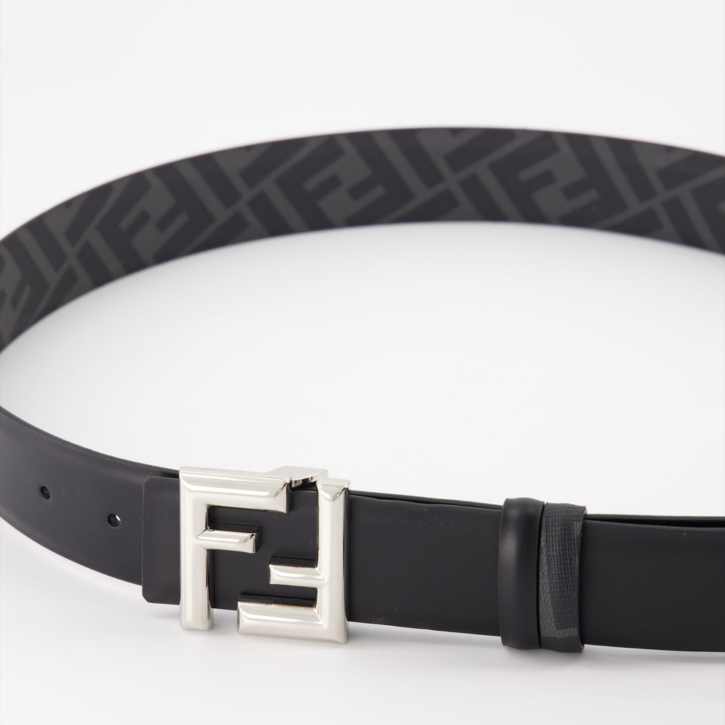 Cintos Ceinture FF Rounded Fendi Preto Homme