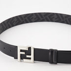 Cintos Ceinture FF Rounded Fendi Preto Homme