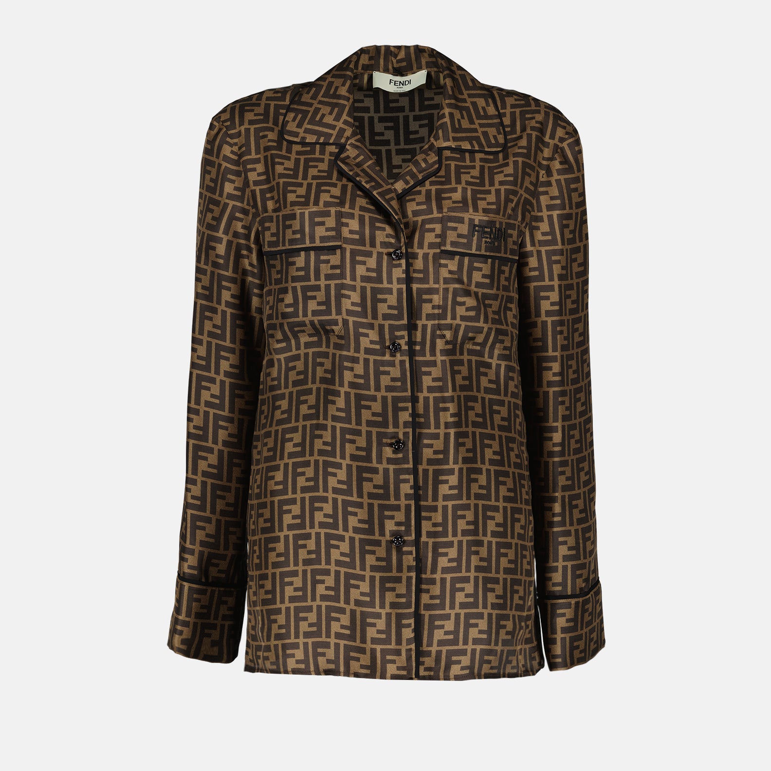 Camisas Chemise imprimée Fendi Marrom Femme