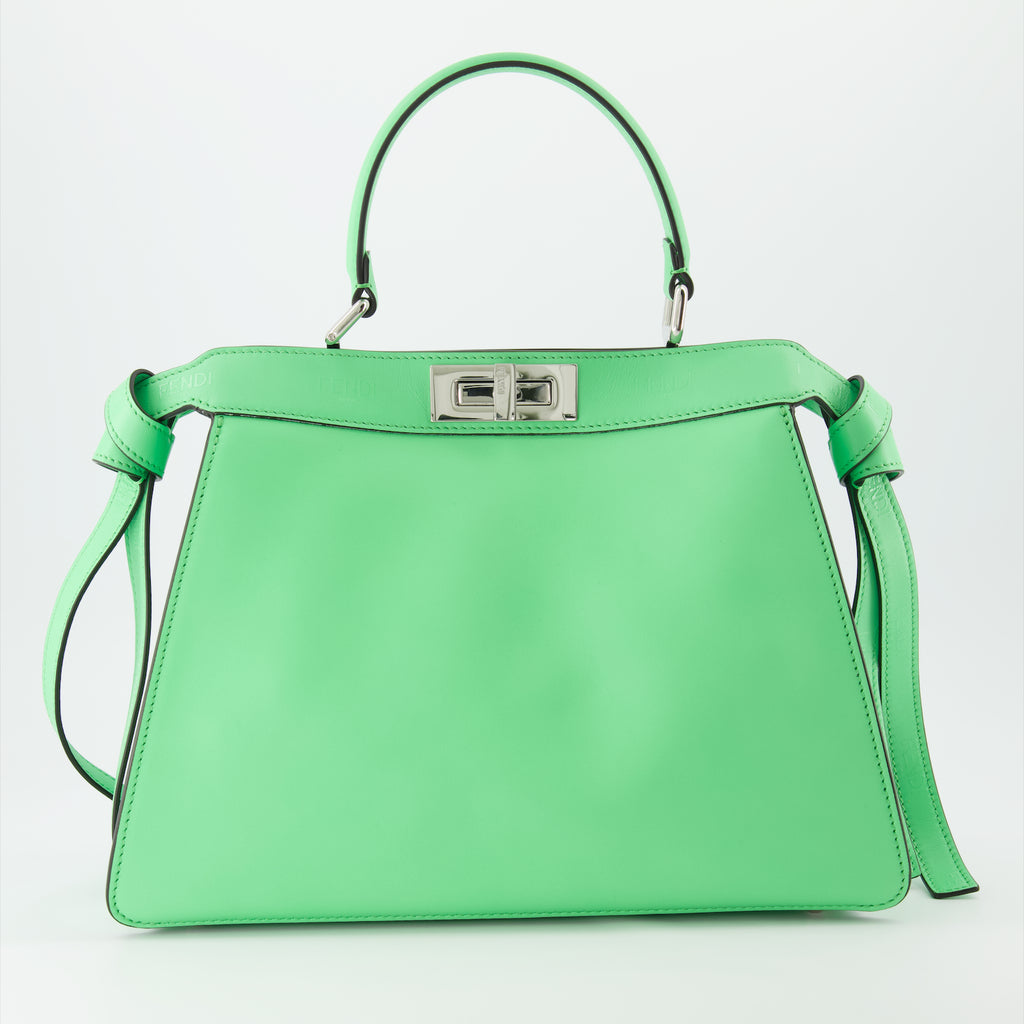 Bolsas de mão e de ombro Sac Peekaboo ISeeU Fendi Verde Femme