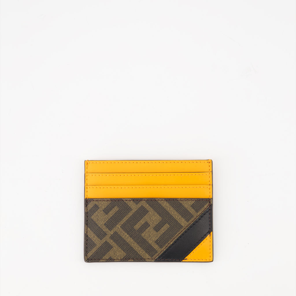 Small leather goods Diagonal Card Holder Fendi Brown Man