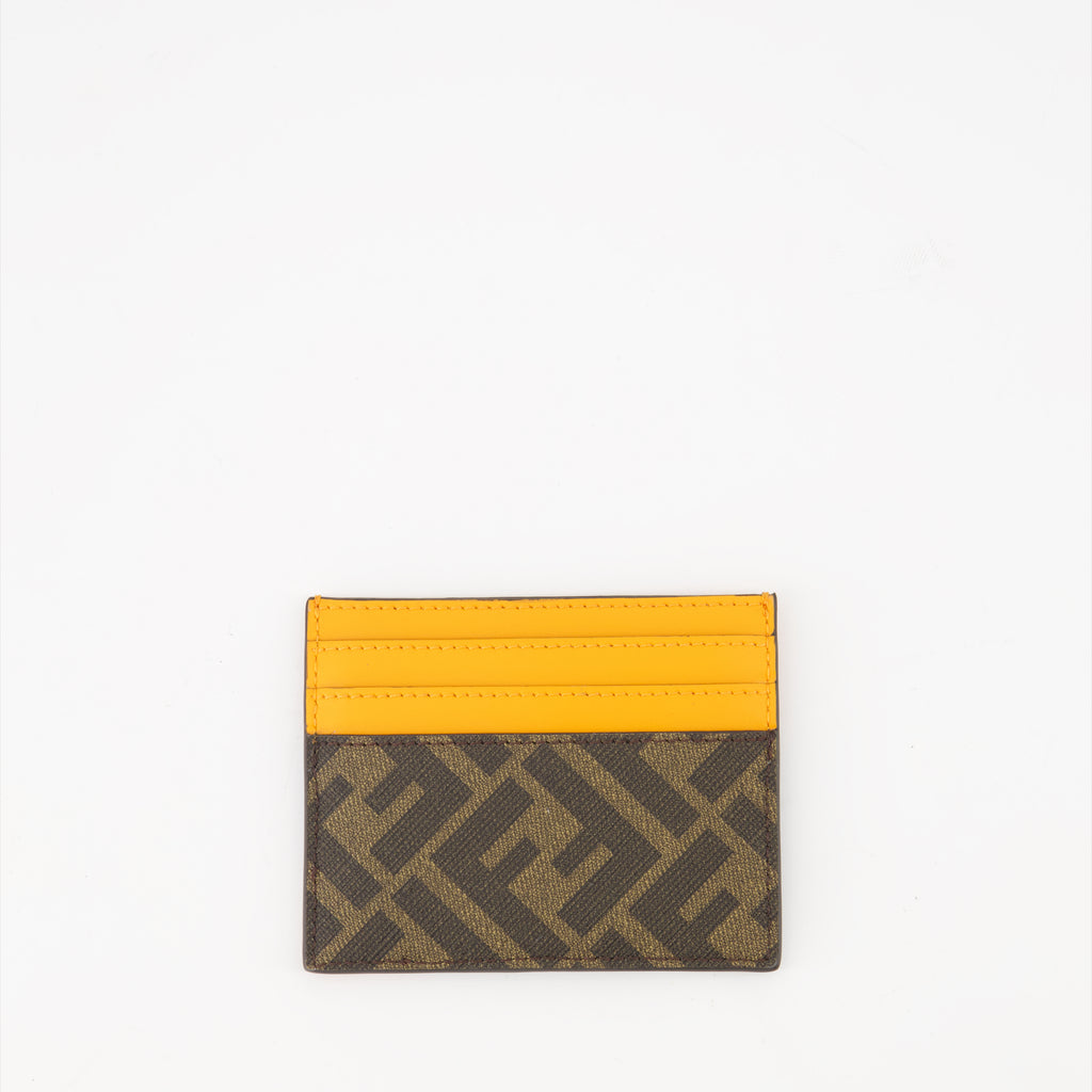 Small leather goods Diagonal Card Holder Fendi Brown Man