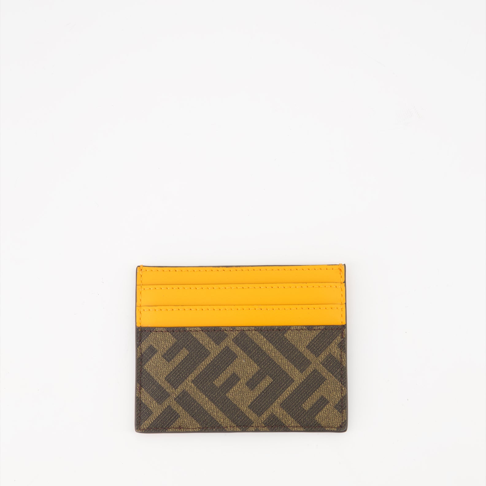 Small leather goods Diagonal Card Holder Fendi Brown Man
