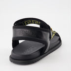 Zapatos abiertos Sandales Greca Versace Negro Homme