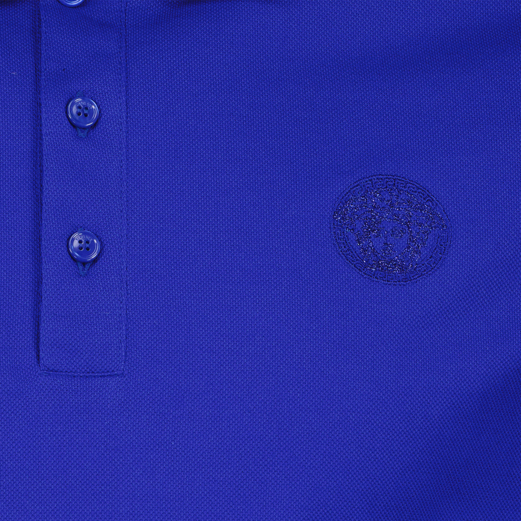 Polos Polo Medusa Greca Versace Azul Homme