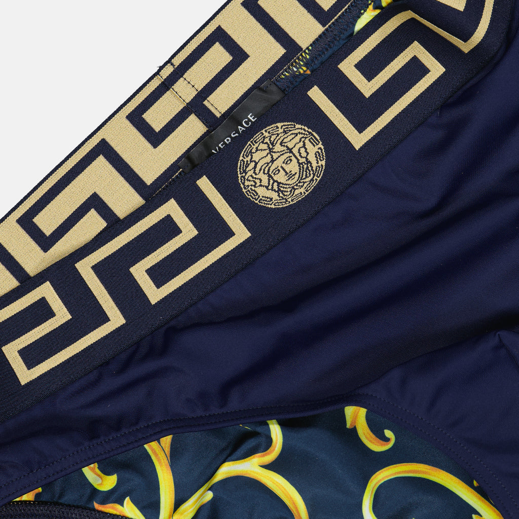 비치웨어 Slip de bain Greca Versace 파란색 Homme