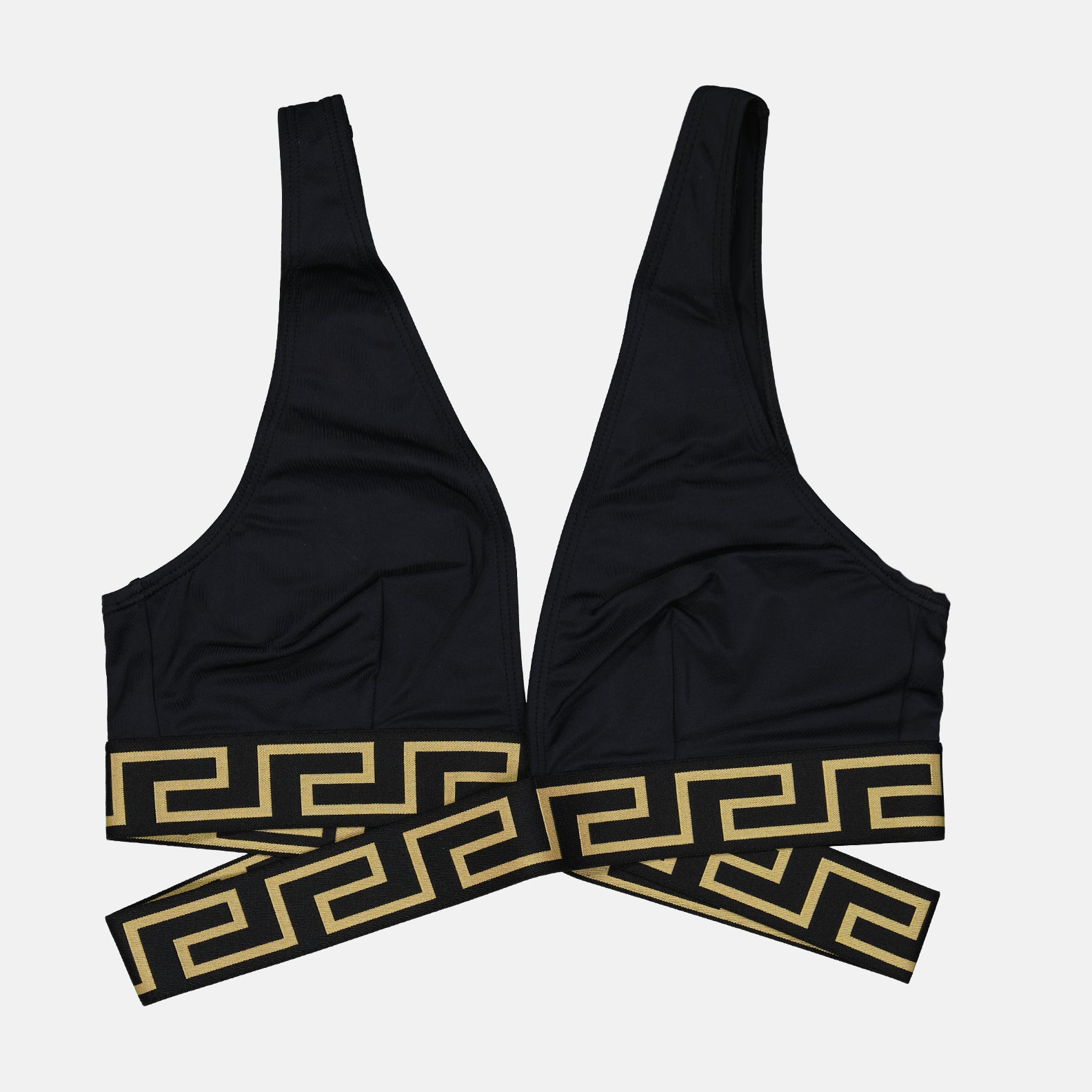 Beachwear Haut de bikini Greca Versace Noir Femme
