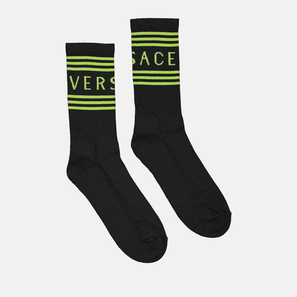 Roupa íntima e homewear Chaussettes à logo Versace Preto Homme