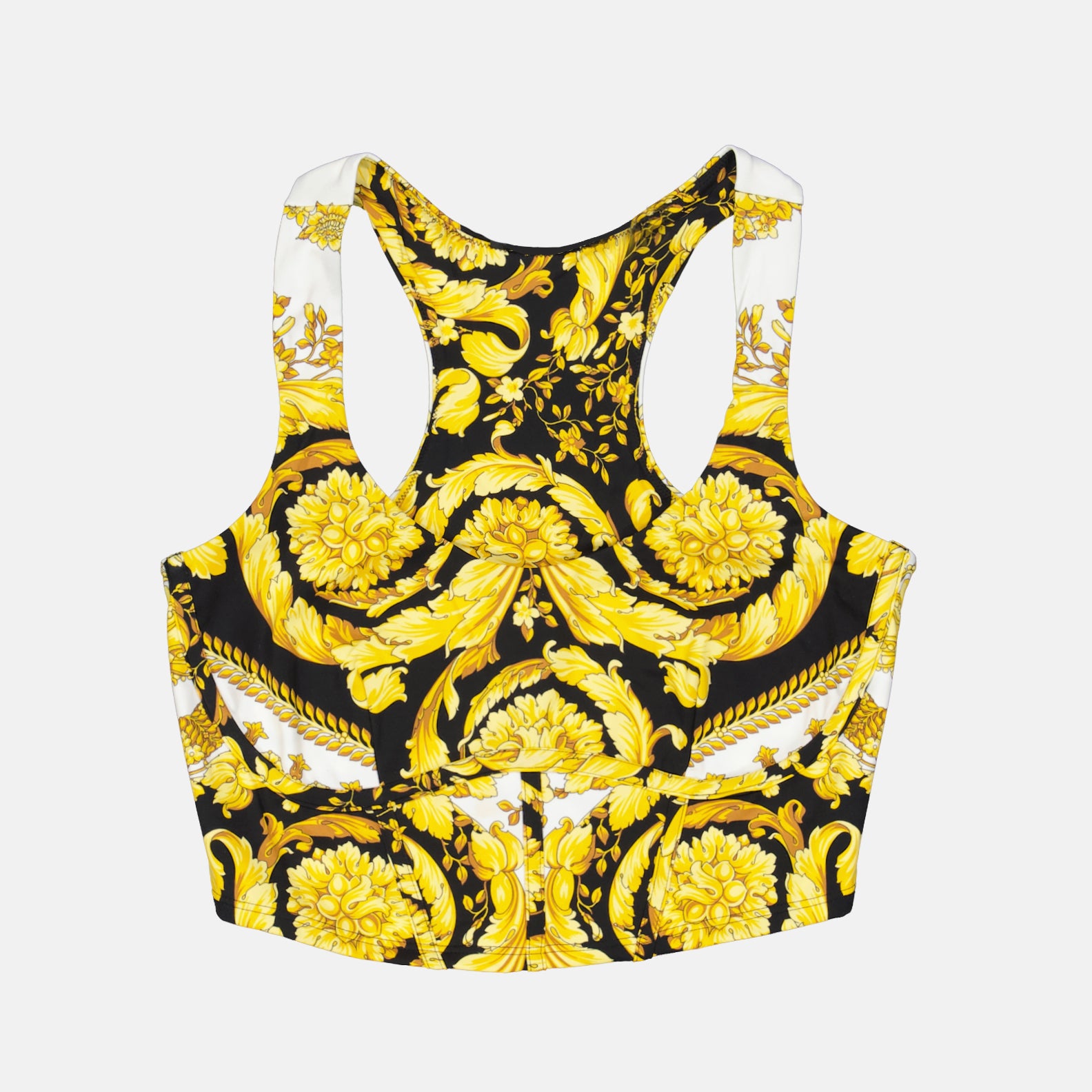 Tops Brassière Crete de Fleur Versace Jaune Femme