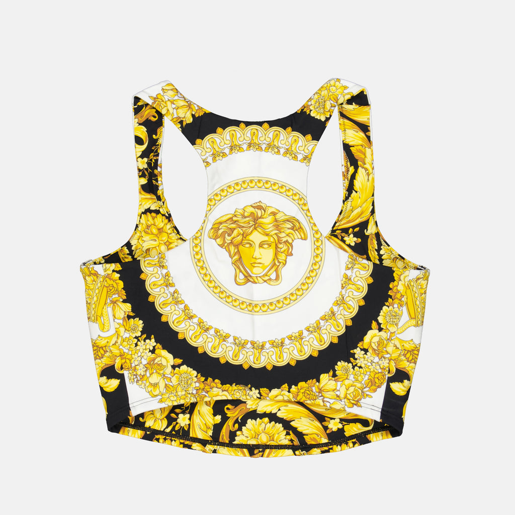 Tops Brassière Crete de Fleur Versace Jaune Femme