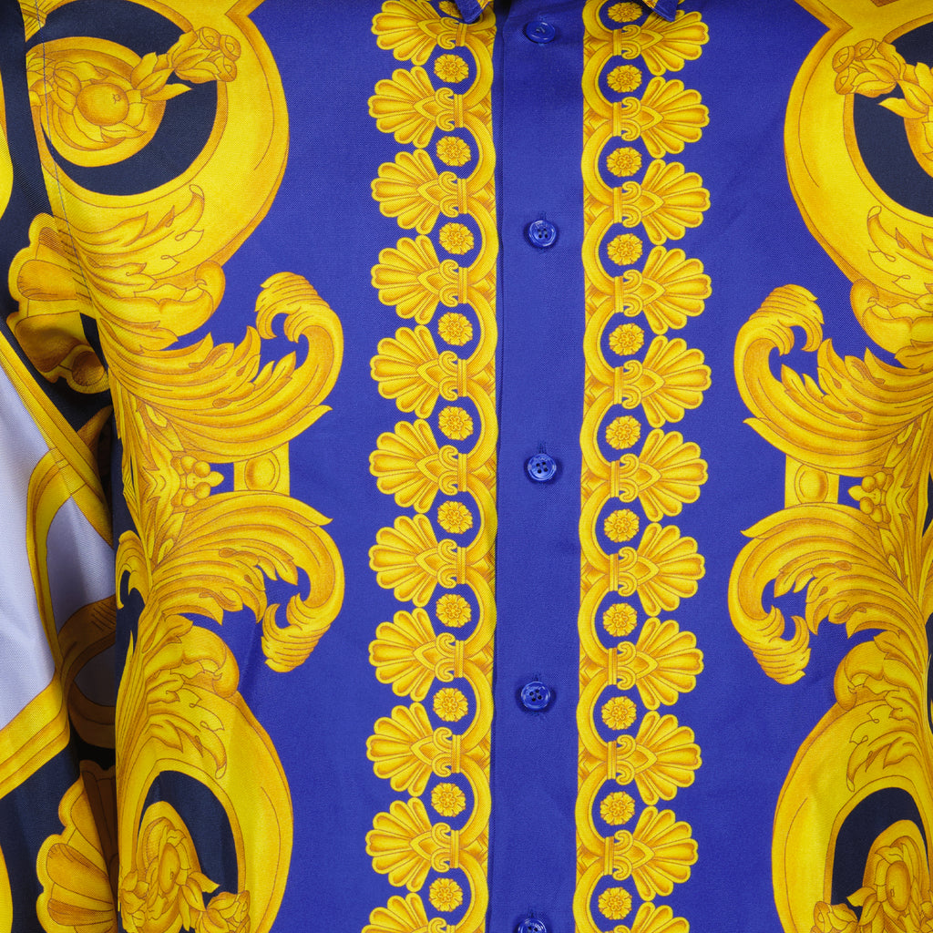 Camisas Chemise Barocco 660 Versace Azul Homme