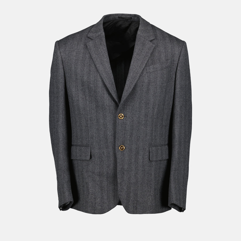 Giacche Veste blazer Versace Grigio Homme