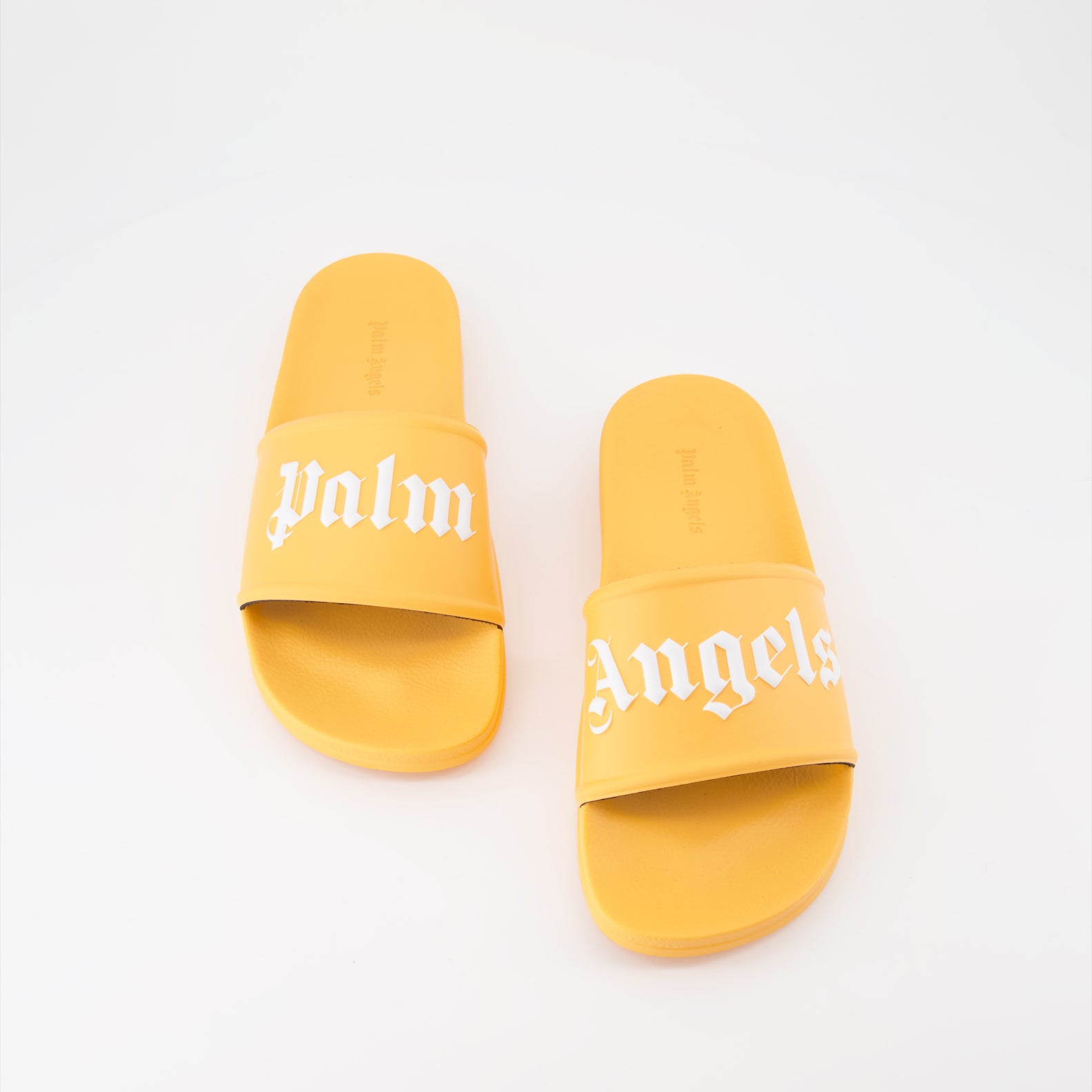 Offene schuhe Claquettes à logo Palm Angels Orange Homme