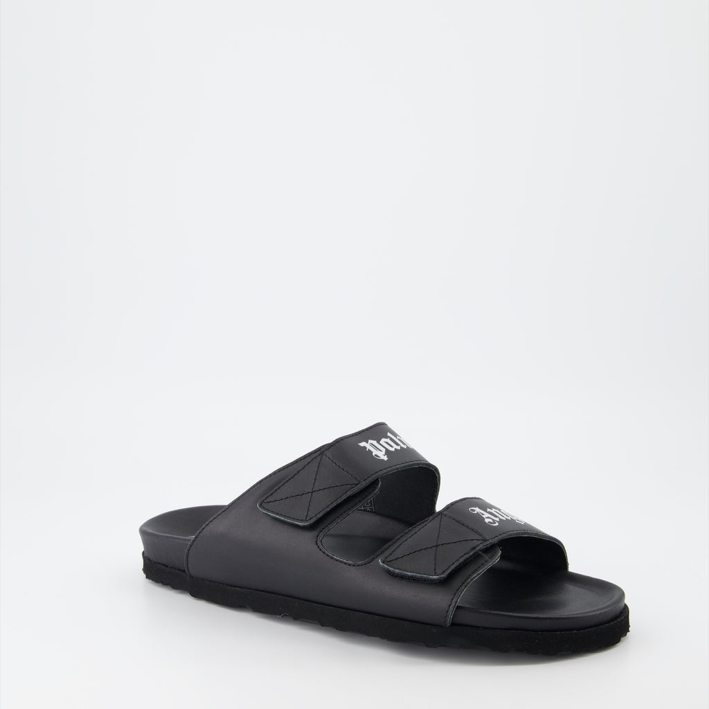 Zapatos abiertos Claquettes à logo Palm Angels Negro Homme