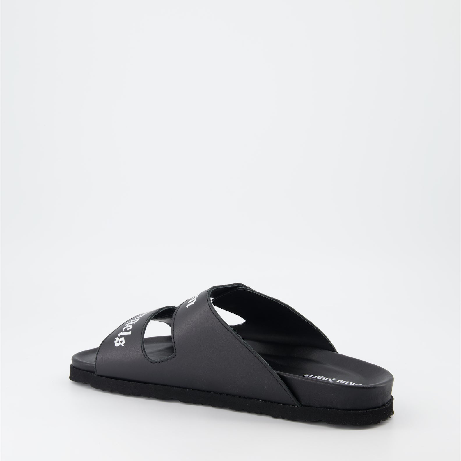 Offene schuhe Claquettes à logo Palm Angels Schwarz Homme