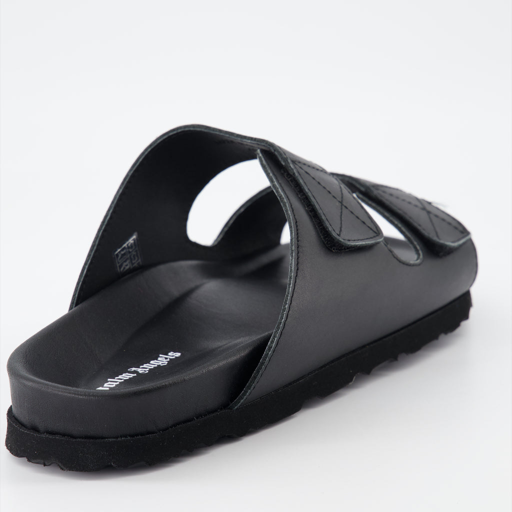 Zapatos abiertos Claquettes à logo Palm Angels Negro Homme