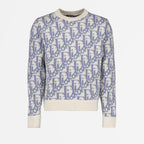 Maille Pull Oblique Dior Blanc Homme