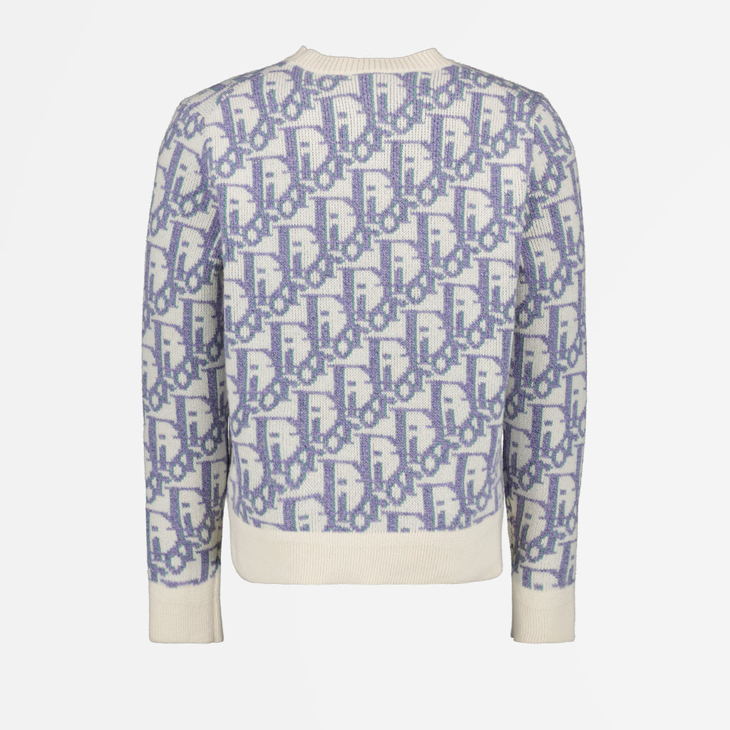 Maille Pull Oblique Dior Blanc Homme