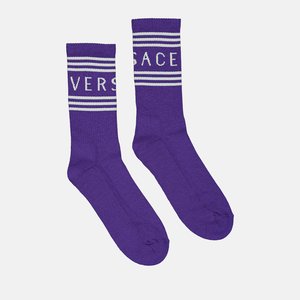 Roupa íntima e homewear Chaussettes à logo Versace Rosa Femme