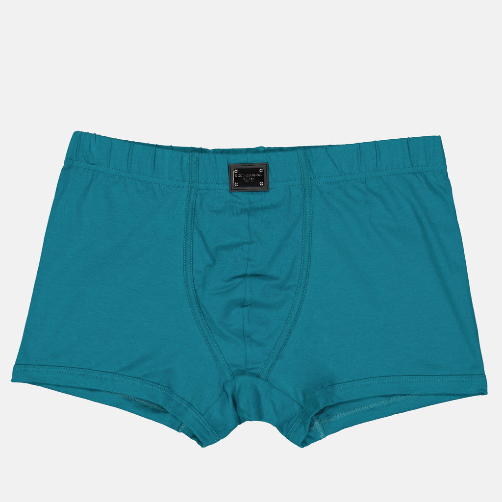 Sous-vêtements et homewear Caleçon à logo plaque Dolce & Gabbana Vert Homme