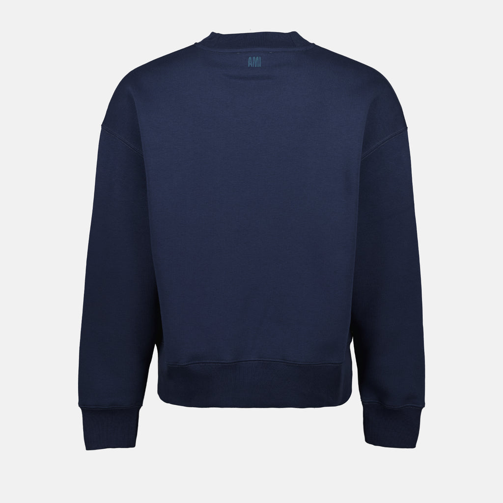 Sweatshirts Sweatshirt à logo brodé Ami PARIS Blau Unisex