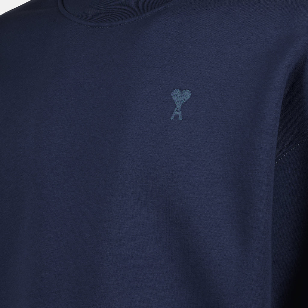 Sweatshirts Sweatshirt à logo brodé Ami PARIS Blau Unisex