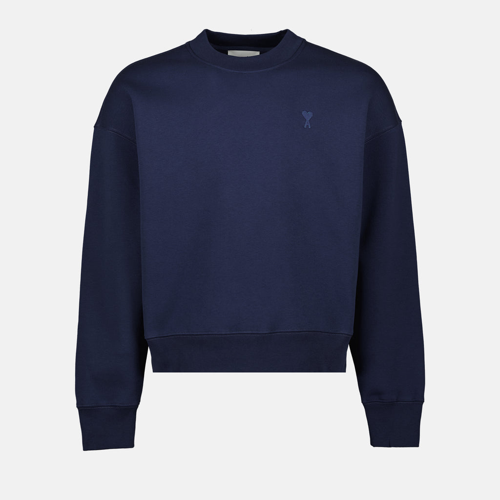Sweatshirts Sweatshirt à logo brodé Ami PARIS Blau Unisex