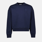 Sweatshirts Sweatshirt à logo brodé Ami PARIS Blau Unisex