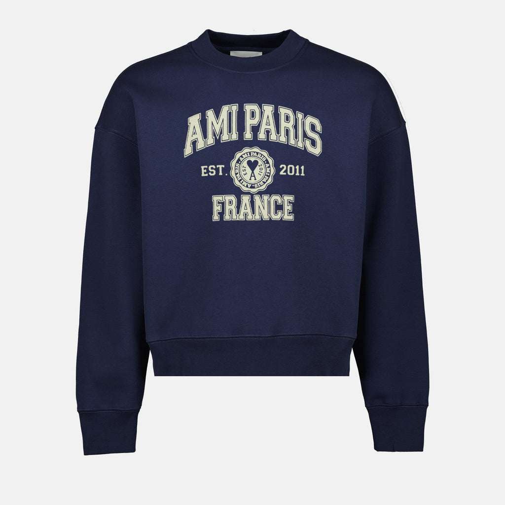 Moletons Sweatshirt à logo Ami PARIS Azul Unissex