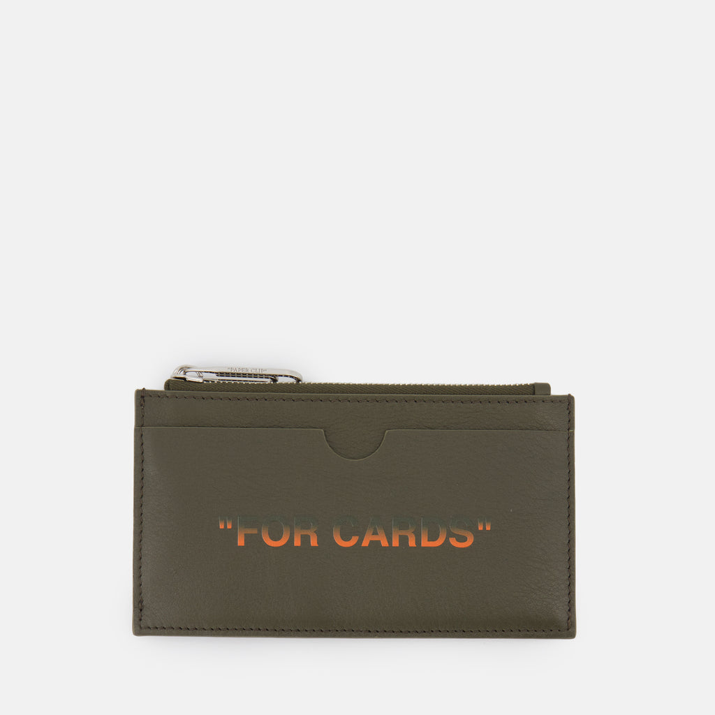 Pequeños artículos de cuero Porte-monnaie 'For Cards' Off-White Verde Homme