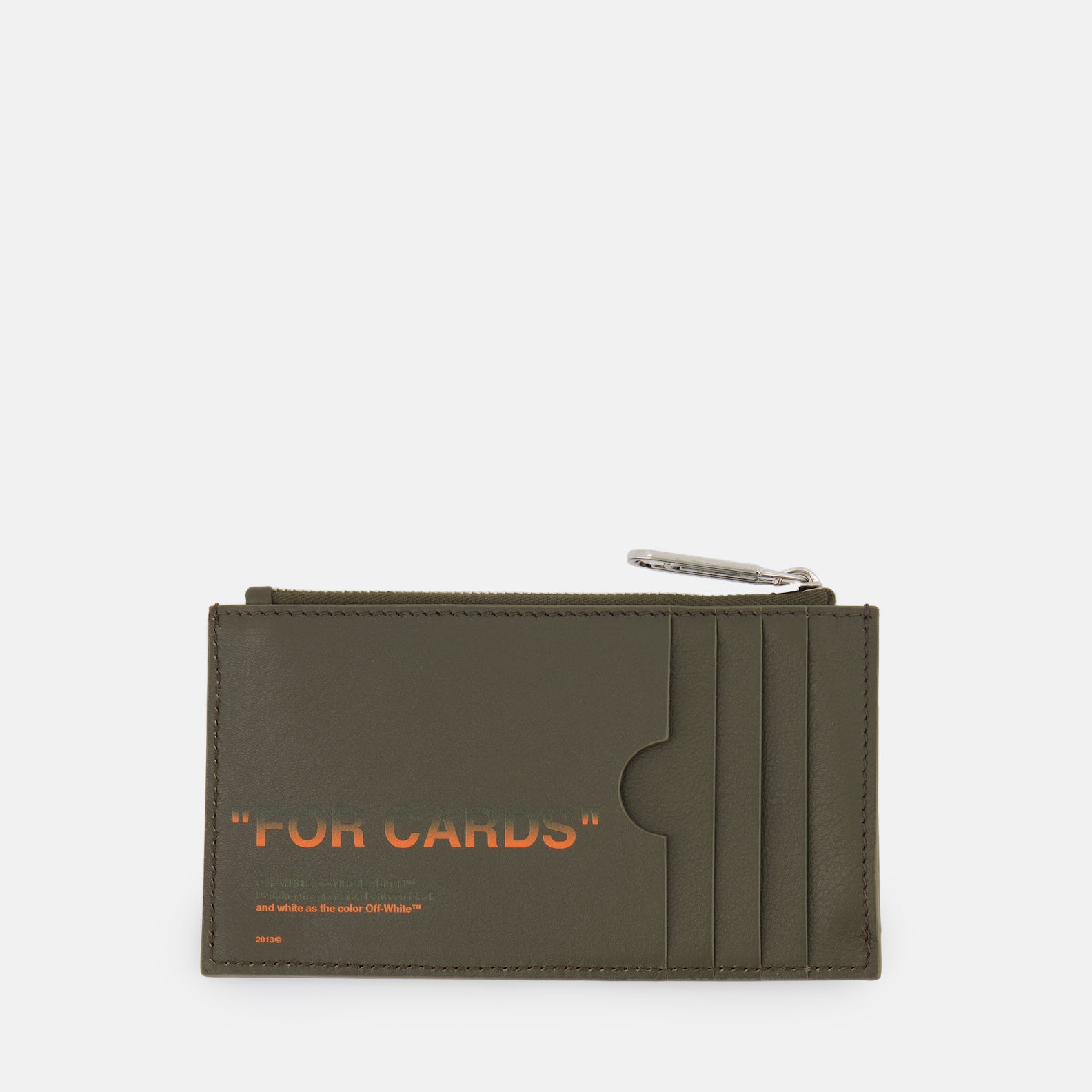 Small leather goods 'For Cards' wallet Off-White Green Man