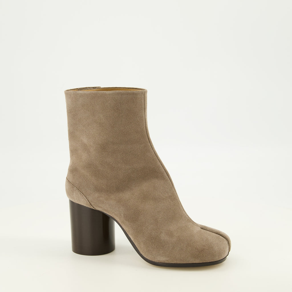 Bottines Bottines Tabi en suède marron Mm6 Marron Femme