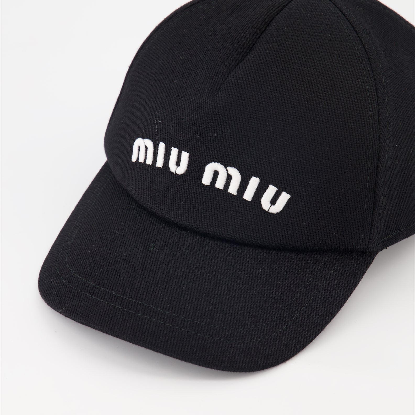 Chapeaux, casquettes et bonnets Casquette à logo Miu Miu Noir Femme