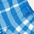 Moda mare Maillot de bain à carreaux Burberry Blu Homme