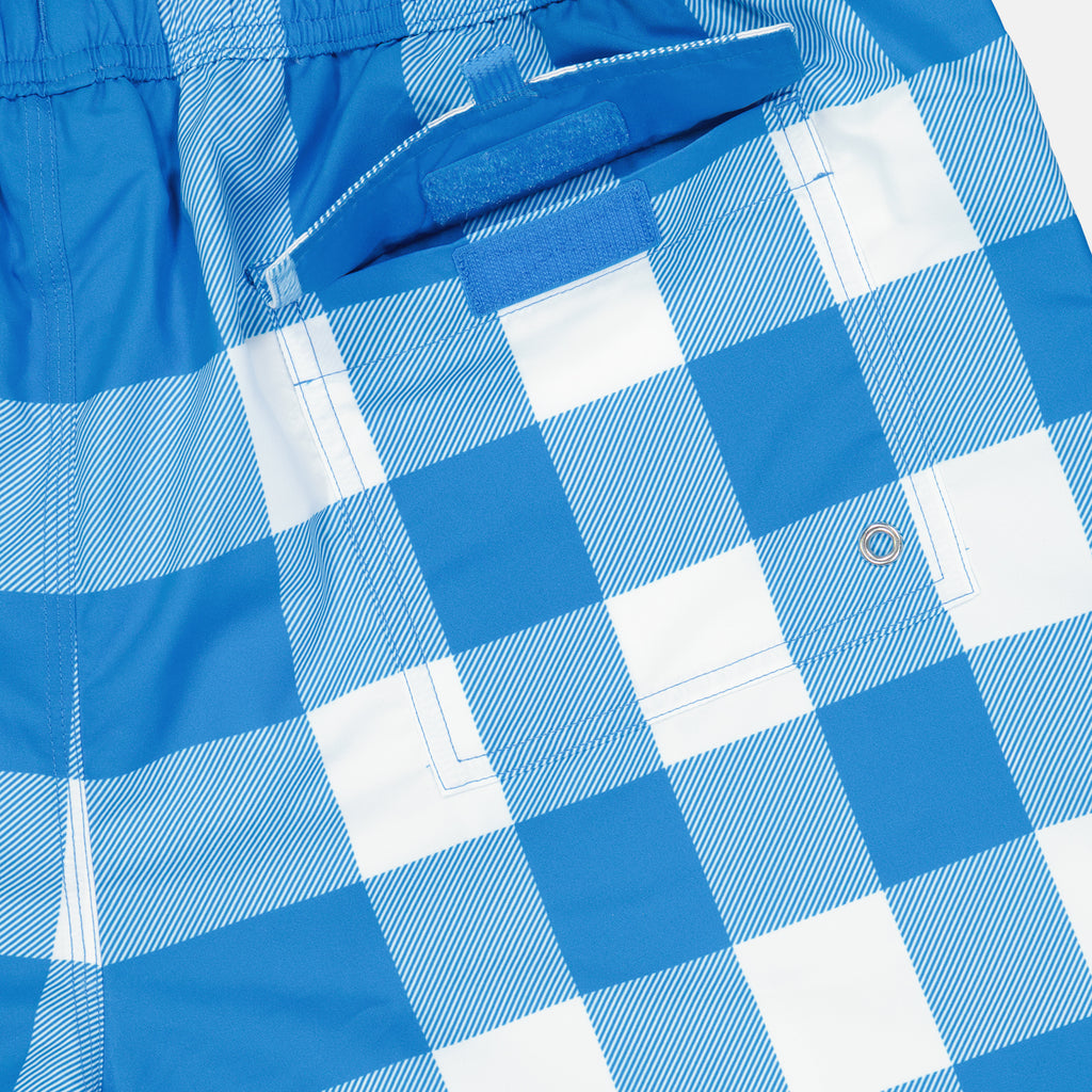 Moda mare Maillot de bain à carreaux Burberry Blu Homme